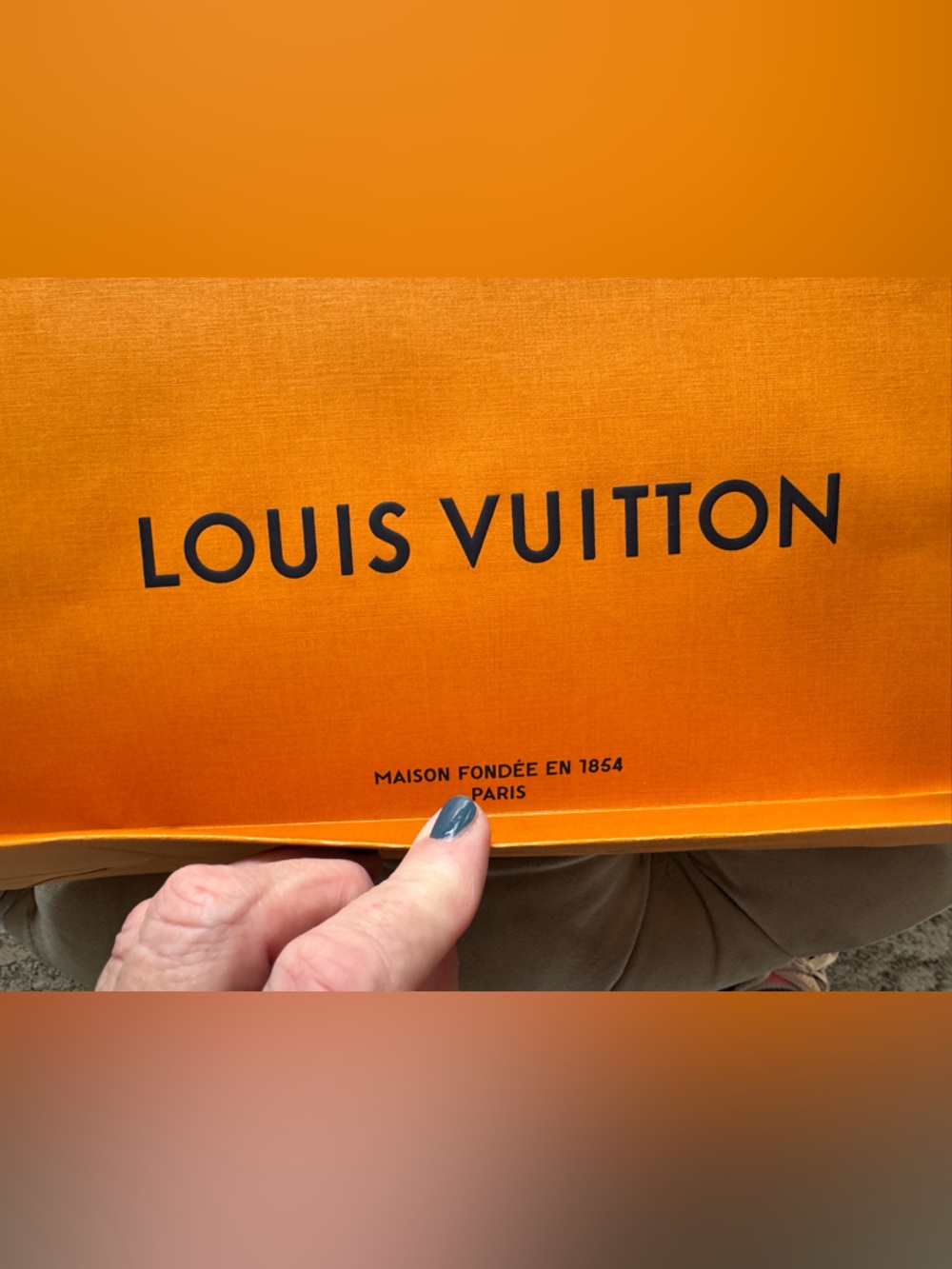 NWOT Louis Vuitton Signature Bright Orange Shopping Totes/Gift Bags Blue 3/$55 - Picture 2 of 12